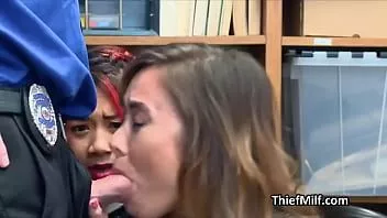 play Officer enjoys fine asian milf pussy on his desk