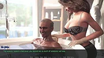 play 妻と継母 - awam #18a - 古い紳士を洗う - 3d ゲーム、3d hentai、無修正