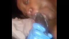 Play Busty Black Woman Gives Mind-Blowing Blowjob with Her Big Tits and Ass